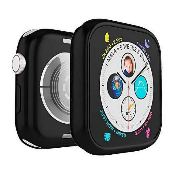 Case for Apple Watch 42mm Series 3 Series 2 Edge 360x Bumper Protection Soft TPU Ultra-Slim Lightweight Resistant Protective Case Cover, Black Navy