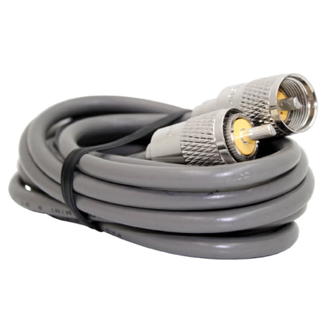 18' RG8X Câble Coaxial Simple Fil avec Connecteurs PL259 Soudés à Chaque Extrémité