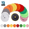 thumbnail image 3 of Graflsoa 4-Inch Diamond Polishing Pads Set, 19-Piece Kit with Backing Pad for Granite, Marble, Concrete, Quartz, and Stone Surfaces (Includes Multiple Grits), 3 of 7