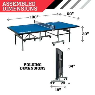 Buy Espn Official Size 2 Piece 15mm Indoor Quick Match Table Tennis Table