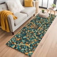 thumbnail image 2 of Abstract Art 2'x6' Runner Rug, Geometric Modern Art Orange Teal Washable Non-Slip Area Rugs for Hallway Kitchen Floor Bedroom Entryway, Laundry Carpet Decoration Indoor Mat, 2 of 9