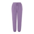 thumbnail image 5 of Ydkzymd Women's Sweatpants With Pockets Purple With Pocket Plush High Waist Womens Stretch Pants With Pockets Joggers Drawstring Cinch Bottom Sweatpants Tie Dye Elastic Sport Pants L, 5 of 6