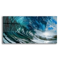 Epic Art 'The Wave' by Photoinc Studio, Acrylic Glass Wall Art, 24"x12"