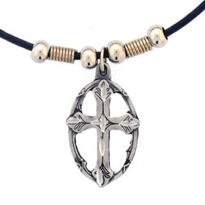 Earth Spirit Necklace - Cross in Oval - Walmart.com