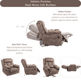 thumbnail image 4 of Extra Wide Power Lift Recliner for Elderly 28-Inch Wide Seat – Lay Flat Lift Chair with Heat Massage - Flip Arm Storage Cup Holders - USB Type C Charging – Big Tall 400 lbs, 4 of 10