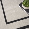thumbnail image 3 of Nourison Essentials 10' x 14' Ivory/Black Contemporary Bordered Indoor/Outdoor Area Rug, 3 of 10