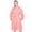 Coral, variant on Dark Gray Plush Robe for Women, Soft Fleece Short Bathrobe, 2XL/3XL