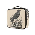 thumbnail image 2 of Makeup Train Case with Adjustable Dividers,Cosmetic Bag Portable Portability Bag Case Gifts Crow and Skull, 2 of 8