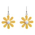 thumbnail image 1 of Pendientes coloridos de flores de margarita para uso diario, fiesta, ligeros y encantadores (amarillo) ER, 1 of 3