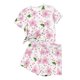 thumbnail image 4 of Vestido de Verano con Mangas Impresión de Verano para Niños Ocio Cuello Redondo Mangas Cortas Y Pantalones Cortos Conjunto de Dos Piezas para Niños Conjunto de Verano Lindo, 4 of 8