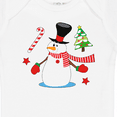 thumbnail image 4 of Inktastic Top Hat Snowman with Christmas Tree and Candy Cane Boys or Girls Baby Bodysuit, 4 of 5