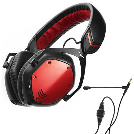 V-MODA Crossfade Wireless Headphones (Rouge Red) + BoomPro Microphone Cable