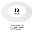 thumbnail image 2 of Paquete de 10 anillos embellecedores de color blanco brillante para latas empotradas de 10 pulgadas, iluminación descendente, diámetro exterior de 10 pulgadas, diámetro interior de 6,2 pulgadas, 2 of 5
