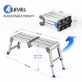 thumbnail image 4 of Plataforma de trabajo plegable Loyoda de aluminio ajustable 35-50 cm, 4 of 7