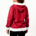 thumbnail image 6 of LTTVQM Christmas Hoodies for Girls Boys Funny Fleece Sherpa Lined Zip Up Santa Pullover Tops Casual Long Sleeve Warm Faux Fur Trim Furry Sweatshirtss Red 9-10 Years, 6 of 6