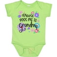 thumbnail image 3 of Inktastic Please Pass Me to Grandma with Flowers Boys or Girls Baby Bodysuit, 3 of 5