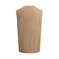 thumbnail image 4 of Fgnfyis Men's Casual Vest Loose Fit Sleeveless Top for Everyday Wear and Outdoor Activities Mens Tank Top Khaki L, 4 of 7