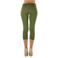 thumbnail image 2 of ToBeInStyle Women's Rhinestone Accent Ruched Capri Leggings, 2 of 6