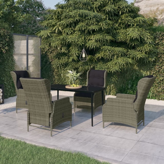 vidaXL Ensemble de Salle à Manger de Jardin 5 Pcs Brun