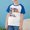 Blue, variant on Boys Girls Independence Day Patriotic Tops Summer USA Flag Star Stripe Printed Tees Raglan Sleeve Casual Short Sleeve Black 7-8 Years