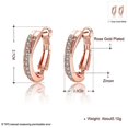 thumbnail image 1 of Rose Gold Ear Clip 1Pair Women Czech Diamond Earrings for Decoration, 1 of 4