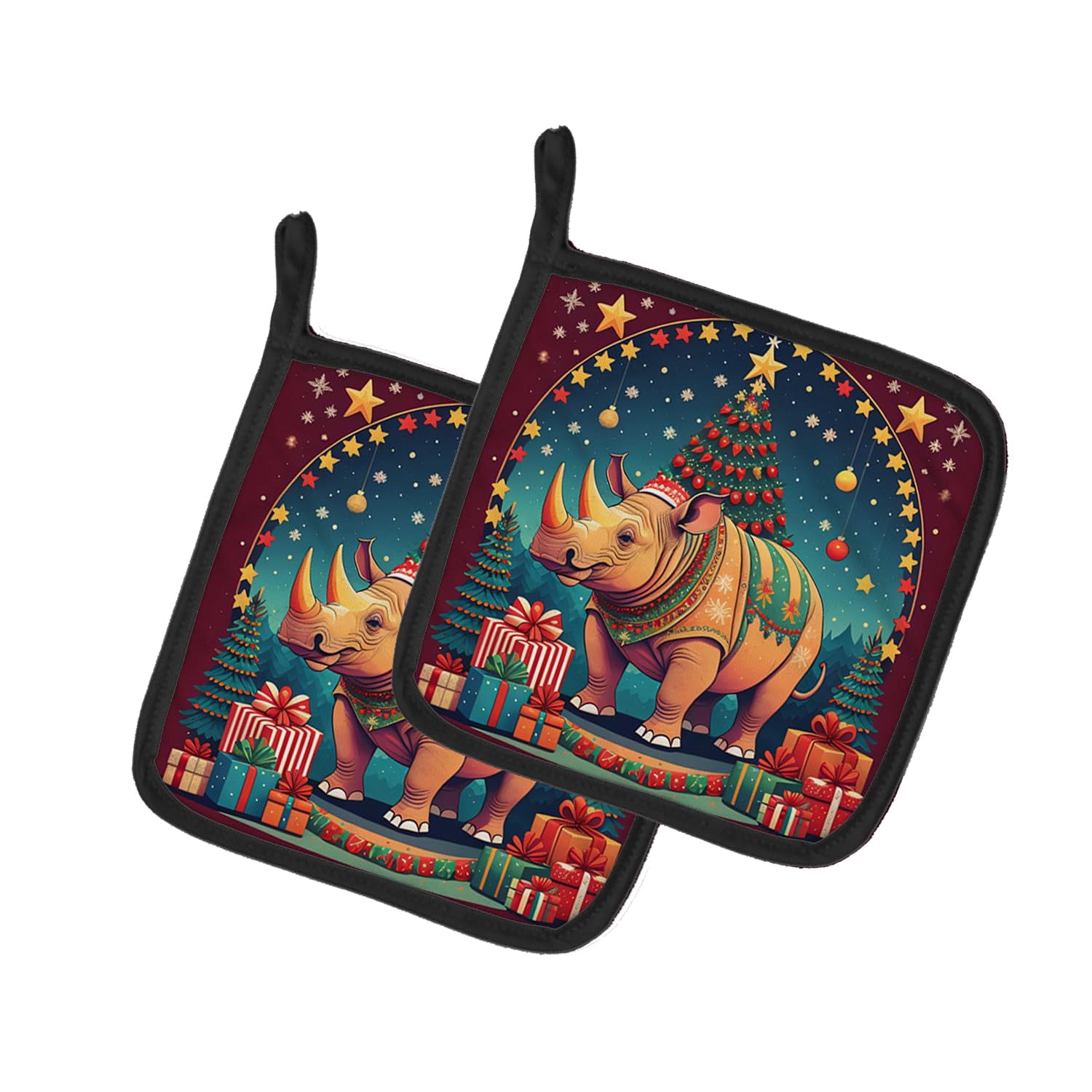 Turtle Christmas Pair of Pot Holders
