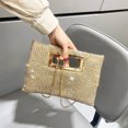 thumbnail image 3 of JIOMAY Monederos glamorosos para mujer Bolsos con purpurina para mujer Bolso cuadrado con diamantes de imitación Bolsos de mano ligeros para fiesta, 3 of 5