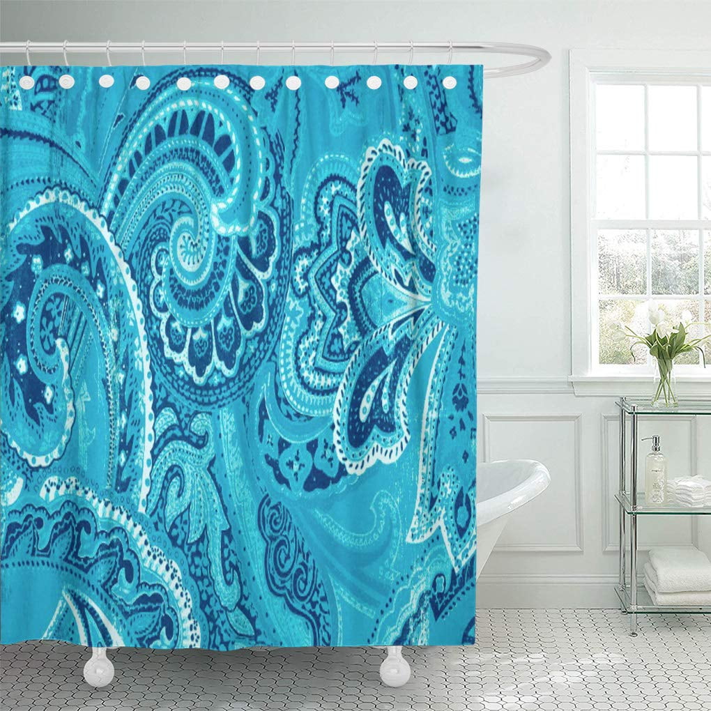 SUTTOM Bohemian Boho Chic Retro Hippy Paisley Shabby Bandana Shower