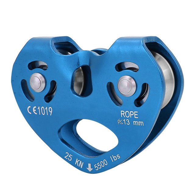 Polea, polea de escalada pesada de aleación de aluminio de 25 KN Polea giratoria única adaptada para la perfección