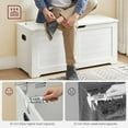 thumbnail image 3 of Storage Chest, Storage Trunk with 2 Safety Hinges, Organizer Bench for Entryway, 15.7 x 39.4 x 18.1 Inches, White, 3 of 10