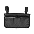 thumbnail image 2 of Wheelchair Armrest Storage Bag Classified Storage Keep Necessities Within for Most Walkers Scooters Wheelchairs, 2 of 7