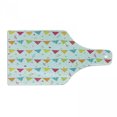 thumbnail image 1 of Birthday Cutting Board, Colorful Triangular Party Flags on the Ropes Swirls and Stars Design, Decorative Tempered Glass Cutting and Serving Board, Wine Bottle Shape, Multicolor, by Ambesonne, 1 of 1