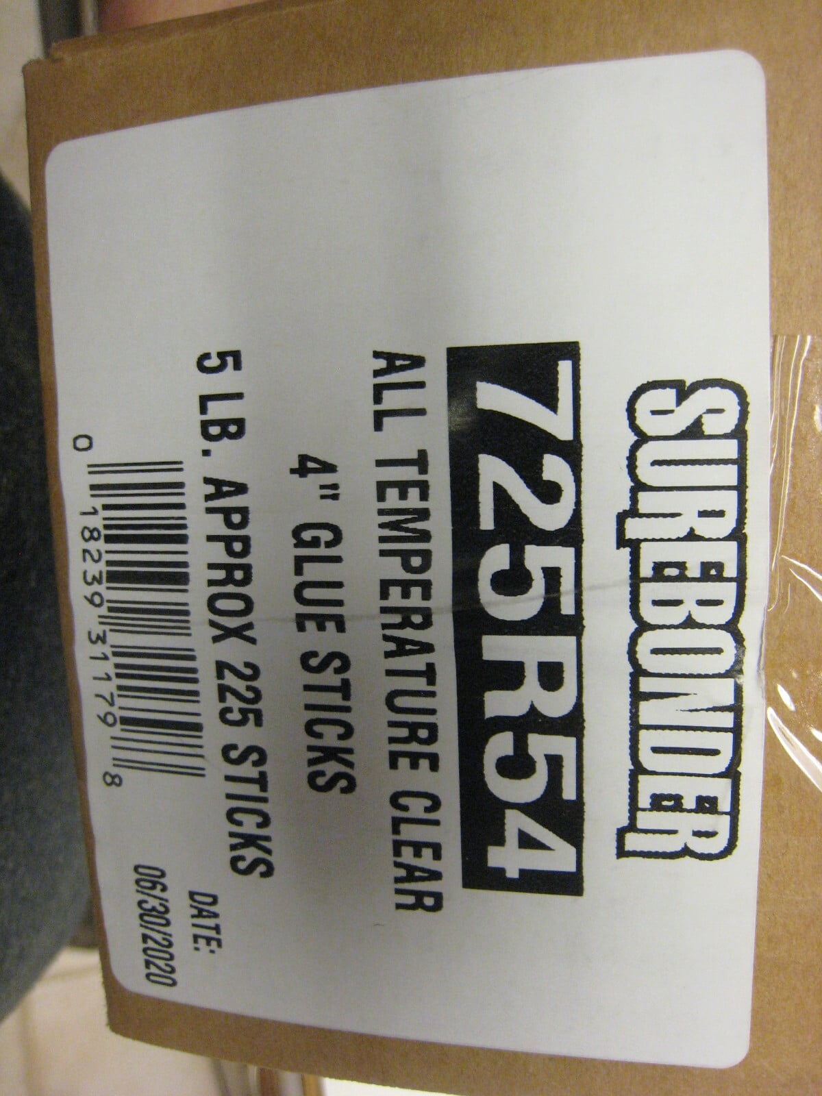 SUREBONDER 725R54 5 LBS (225pc) 0.44" x 4" All Temperature Clear Hot Glue Stick
