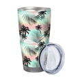 thumbnail image 2 of Rateoe Tropical Summer Palm Printed Car Guy Gifts for Men Women Tumbler - 20oz/590ml Double Wall Vacuum Insulated Stainless Steel Travel Tumbler Cups with Lid & Straw-Straw Three-piece Set, 2 of 8