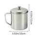 thumbnail image 3 of pstuiky Taza de acero inoxidable 304 con asa para agua comercial con tapa tetera para niños de jardín de infantes con protección contra caídas taza pequeña de agua., 3 of 6