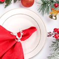 thumbnail image 4 of Juego de 12 porta servilletas para fiestas navideñas, otoño, Acción de Gracias, cenas de boda, fiestas, decoración de mesa para el hogar, accesorio decorativo (plata), 4 of 5