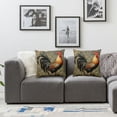 thumbnail image 3 of COMIO  Throw Pillow Covers Vintage Farmhouse Rooster Decorative Throw Pillow Case Cushion Cover Set of 2 Watercolor Chicken Pillowcase Home Office, 3 of 6