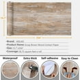thumbnail image 2 of VEELIKE Grunge Wood Peel and Stick Wallpaper 15.7''x354'' Wood Peel and Stick Countertop Vinyl Wall Paper Removable Self Adhesive Brown Wood Grain Contact Paper for Countertops Desk Table Shelf Walls, 2 of 8