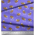 thumbnail image 3 of Soimoi Purple Poly Georgette Fabric Waves & Fish Ocean Print Fabric by the Yard 42 Inch Wide, 3 of 3