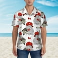 thumbnail image 2 of Fotbe Rabbit And Hedgehog Hawaiian Shirt for Men Unisex Summer Beach Casual Short Sleeve Cotton Linen Button Down Shirts-Small, 2 of 5