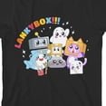 thumbnail image 6 of LankyBox Characters Having Fun Crew Neck Short Sleeve Boy's Black T-shirt-XS, 6 of 7