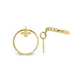 thumbnail image 3 of Gem & Harmony 14K Yellow Gold Polished Dangle Cross Charm Ring for Women, 3 of 6