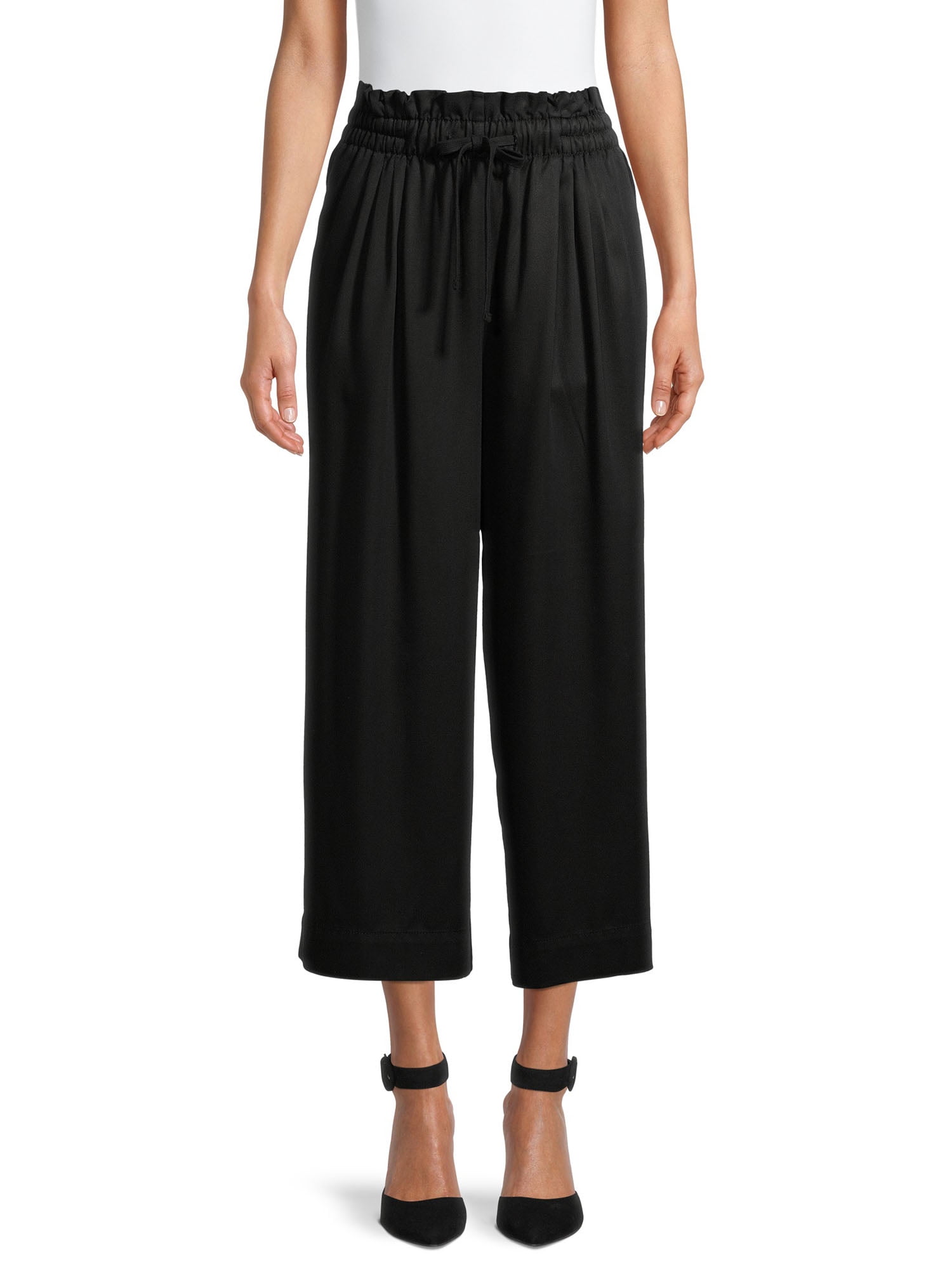 and Tru Women's Crop Paperbag Pants 