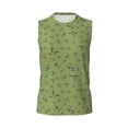 thumbnail image 6 of Lsque Mallard Duck Print Men's Cotton Blend Sleeveless Muscle Shirts (S-3XL)- Moisture Wicking, Odor Protection, UPF 30+,Large, 6 of 8