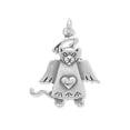 thumbnail image 1 of Sterling Silver 20" 1.2mm Box Chain Kitty Cat Angel Pendant Necklace, 1 of 2
