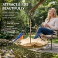 thumbnail image 2 of Mini Umbrella Bird Feeder, 2-in-1 Hanging Metal Tray Bath Waterer, Whimsical Shade Cover Station for Wild Hummingbird Garden Yard (2 PC, Colorful), 2 of 7