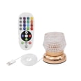 thumbnail image 2 of Lámpara de noche,Lámpara de mesa RGB con lámpara de noche LED remota,Luz de noche colorida Lámparas de escritorio de cristal Dormitorio,puerto usb Decoración de la sala de estar de, 2 of 6