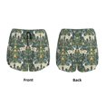 thumbnail image 3 of KLL Deer And Flowers Pattern Shorts Women,Athletic Shorts High Waisted Running Shorts Pocket Sporty Short Gym Elastic Workout Shorts-X-Large, 3 of 7