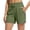 Army Green, variant on Delconic Women's Athletic Running Long Shorts Workout Hiking Shorts Quick Dry High Waisted Active Zipper Pocket Army Green L