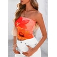 thumbnail image 4 of Top Bandeau PRETTYGARDEN Sin Tirantes Floral Y2K para Mujer Naranja, 4 of 8